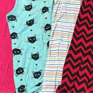 SET OF 4 Colorful Long Waisted Tank Top Set LOT